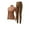 Brown, variant on Women's Thermal Underwear Brushed Long Underwear Set for Cold Weather Pajama Comfort and Warmth Beige L