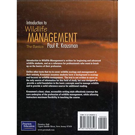 Pre-Owned Introduction to Wildlife Management: The Basics (Paperback) 0132808501 9780132808507