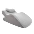 thumbnail image 2 of Almohada boca abajo, almohada de espuma viscoelástica con soporte para el cuello, cómoda almohada en cuña Blanco y gris, 2 of 9