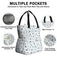 thumbnail image 3 of Pioneer Flower Floral Print Pattern Drawstring Lunch Bag Women - Drawstring Lunch Bag Insulated for Work Office - Stain-Resistant Large Lunchbags for Women with Multi-Pockets, 3 of 6