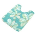 thumbnail image 2 of Toilet Rug U-Shaped Bathroom Rugs Non-Slip Soft Plush Machine Washable Contour Bath Mat Watercolor Daisy Flowers 24x20, 2 of 9