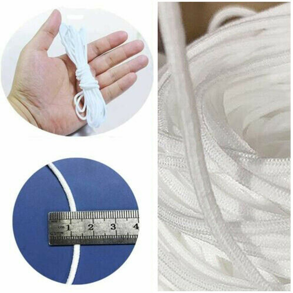 3mm Round Elastic Band Rope Thin Cord Line DIY Craft Sewing Braided