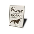 thumbnail image 4 of Home is Where the Horse is Novelty Sign, Metal Wall Decor - 10x14 inches, 4 of 4