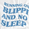 thumbnail image 2 of Blippi Running on Blippi and No Sleep Kids T Shirt for Youth Boys and Girls, White, Large, 2 of 3