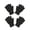 Black - 2 Pack, variant on Gravity Kids Fingerless Color Array Gloves - Black