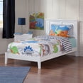 thumbnail image 1 of Madison Twin Solid Wood Foundation Bed in White, 1 of 5