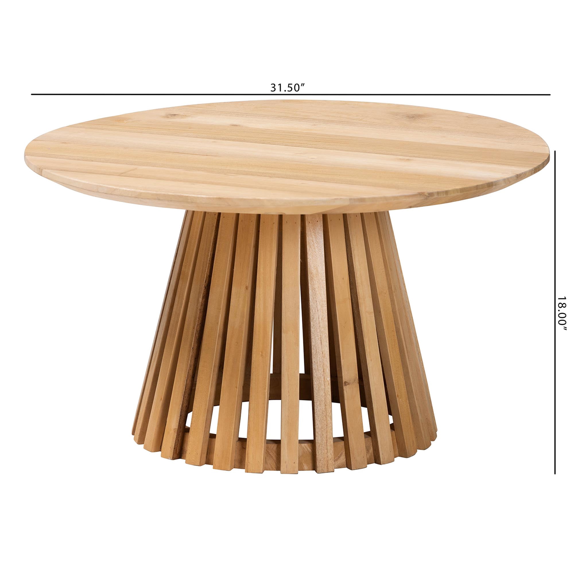 bali & pari Caribic Modern Coffee Table, Natural Brown