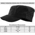thumbnail image 2 of Gorra militar básica para uso diario, estilo militar, color negro, 2 of 5