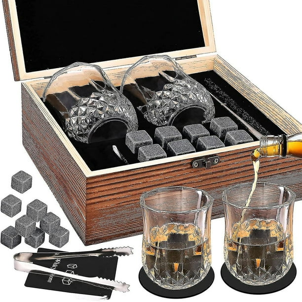 Juego de regalo de piedra para whisky, 8 enfriamiento rápido de granito negro pulido por la FDA