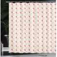 thumbnail image 3 of Ambesonne Exotic Shower Curtain, Bird Leaves Flowers Pattern, 69"Wx84"L, Dark Coral and Pale Green, 3 of 4