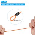 thumbnail image 3 of 3 Digit Combination Padlock Steel Security Cable 5Ft Travel Chain Lock, Orange, 3 of 6