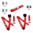 thumbnail image 1 of Chevy Bel Air 1949-1954 Airplane 3 Point Red Retractable Bench Seat Belt Kit with Bracketry - 3 Belts, 1 of 1
