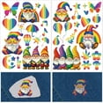 thumbnail image 1 of 2 Styles Gnome Water Soluble Embroidery Stabilizers Patterns Rainbow Stick and Stitch Patches Paper Wash Away Drawing Transfers Sketch for Embroidery Hand Sewing Lover Beginners, 1 of 9