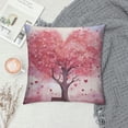 thumbnail image 2 of RUIYC Valentines Day Throw Pillow Covers Nature Scene Garden Tree of Life Heart Tree Fairy White Decor Anniversary Outdoor Patio Couch Home Sofa Square Pillow case, 2 of 5