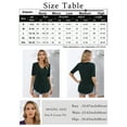 thumbnail image 5 of Women Lace Trim V Neck Tshirt Half Sleeve Blouse Basic Tees Summer Tunic Solid Casual Tops, 5 of 5