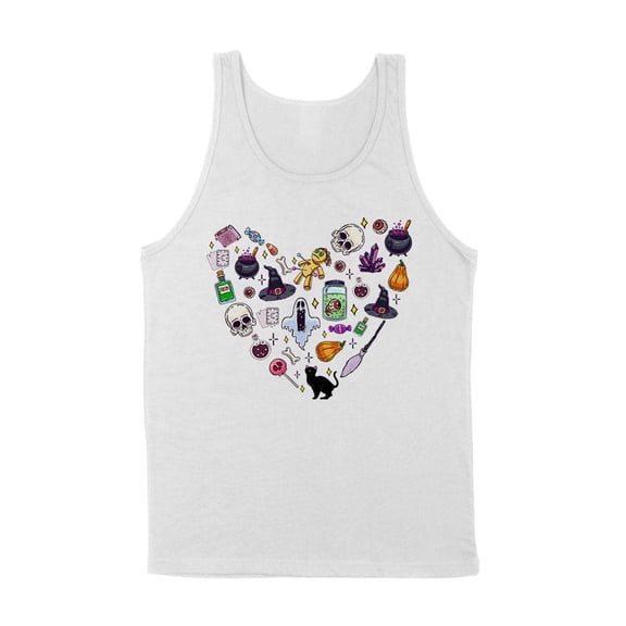 Halloween Heart Tank Top Unisex Large White