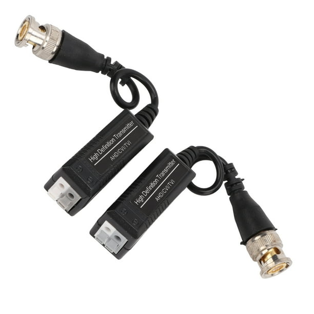 Transceptor Pasivo Balun De Video, Transmisión En Tiempo Real ABS Ligero HD AHD TVI CVI 1 Par Video Balun Para Sistemas De Cámaras De Vigilancia CCTV