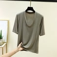 thumbnail image 2 of Sexlip Women's Top V-Neck Casual Solid Pattern Stylish Look All Occasion Use Soft Comfortable Perfect for Casual Outings Green XXL, 2 of 6