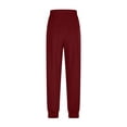 thumbnail image 5 of Plus Size Casual Pants for Womens High Waist Fashion Solid Color Sleeping Pants With Loose Waistband And Elastic Waist Pocket For Comfortable Foot Binding And Casual Pants, 5 of 8