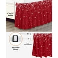 thumbnail image 3 of Christmas Snowflake Bed Skirt Queen Size 16&nbsp;Inch Drop, Red Gradient Wrap Around Dust Ruffle Bedskirts, Wrinkle & Fade Resistant Easy Fit Bedskirt with Adjustable Elastic, 3 of 8