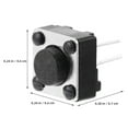 thumbnail image 2 of UPGRATOR 100Ud Interruptores Táctiles Para Pcb Con Botón Sensible Y Montaje Vertical En Color Negro, 2 of 8