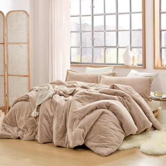 Cozzzzzzzzzzzzzzzzy Oversized Queen Comforter Set - Taupe Cream