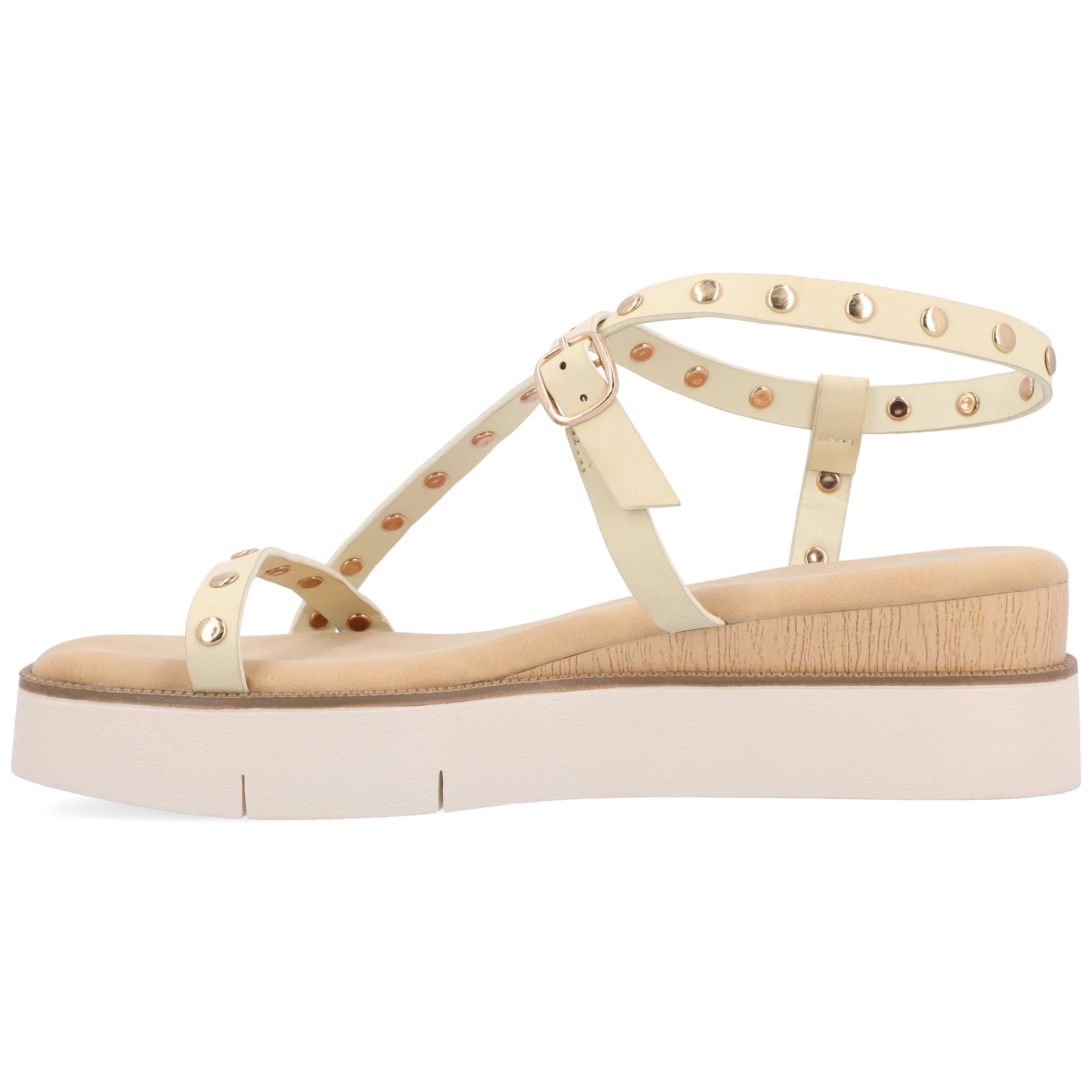 Journee Womens Lindsay Buckle Platform Sandals