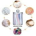 thumbnail image 6 of Yayeee 4 Pack Qtip Holder Bathroom Cotton Swab Canister with Lid Clear Dispenser Set, Abstract Pink, 6 of 6