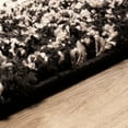thumbnail image 2 of Abstract Modern Ombre Cozy Tufted Shag Polypropylene Indoor Runner Rug - 2' 7" x 8', Black, 2 of 4