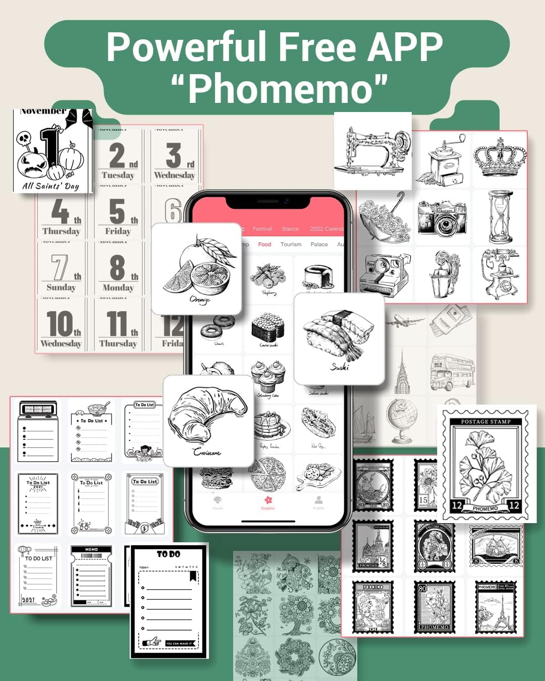 Phomemo M02S Mini Thermal Printer - HD 300dpi Bluetooth Printer for Phone, Compatible with iOS & Android - Perfect for Journaling, Photos & Creative Fun - Great Gift Idea (Teal)