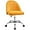Yellow, variant on WOLEGEDO Office Chair Armless Cute Desk Chair Modern Adjustable Swivel Padded Fabric Vanity Task Computer Chair Home Office Desk Chairs with Wheels Grey