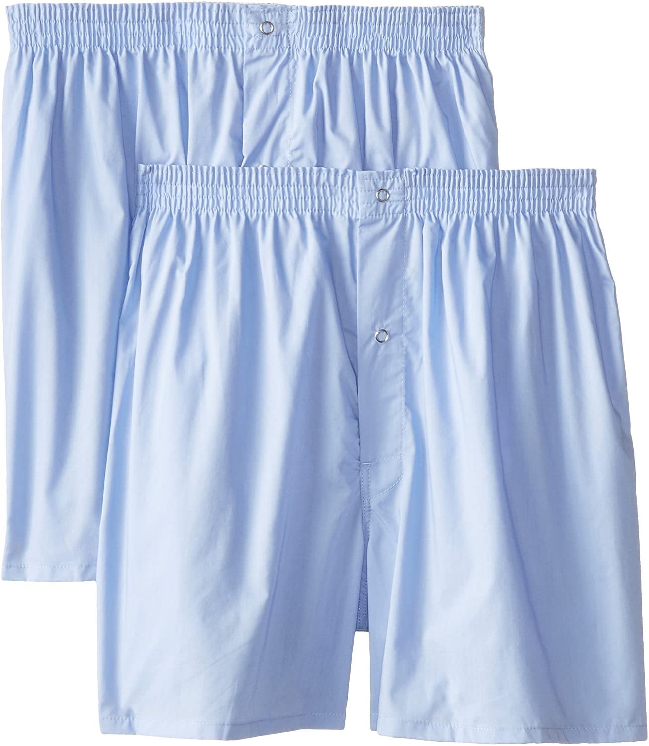 Munsingwear Munsingwear Men's 2Pack Gripper Woven Boxer, Light Blue, Medium
