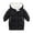 Black_, variant on Boys Girls Winter Hooded Long Down Coats Outwear Kids Windproof Puffer Jackets Padded Parka Outwear 4-9Y