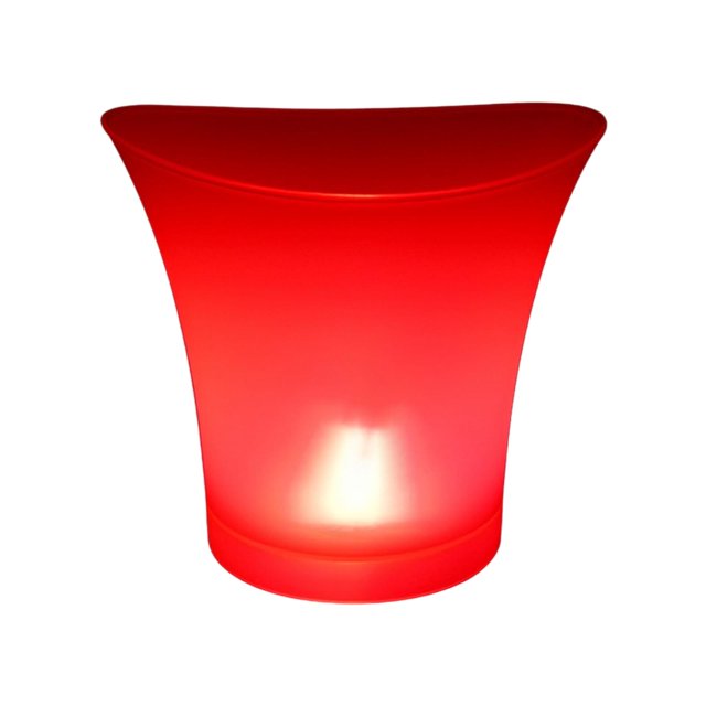 Cubo enfriador de bebidas de vino luminoso 5L para fiesta de boda en roja Sunnimix Cubeta de hielo