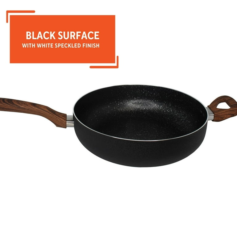 IMUSA IMUSA PTFE Nonstick Speckled Black Stone Finish Saute Pan