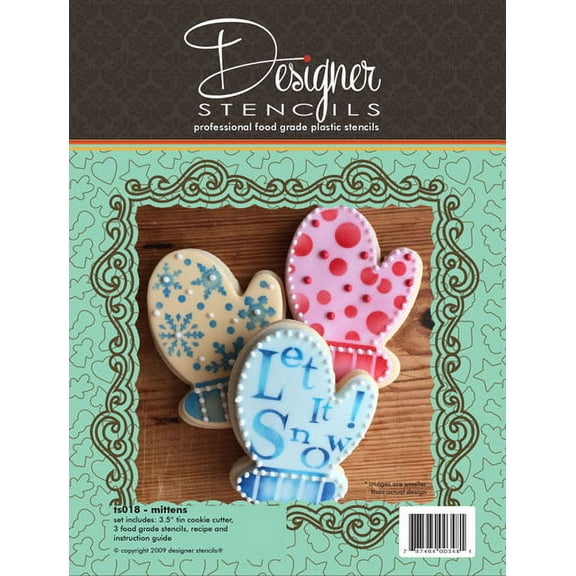 Mitten Cookie Cutter & Stencil Set by Designer Stencils
