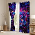 thumbnail image 3 of Homewish Teens Futuristic Gamepad Blackout Curtains Set of 2 (52x84 Each), Game Console Lover Window Curtains, Cartoon Game Player Curtains and Drapes, Blackout Curtains Bedroom Decor, 3 of 5