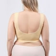 thumbnail image 6 of FUNUONY Bra for Women 3 Pack Bra Comfy Corset Bra Front Side Buckle Lace Bras and Shape Bra Wireless Comfortable No Underwire Bra Full Support Lift Bralette Everyday Seamless Tshirt Bras Purple S, 6 of 7