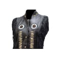 thumbnail image 2 of Dealer Leather LV428-XL Womens Leather Vest with Nylon Lining Bone & Beads - Extra Large, 2 of 4