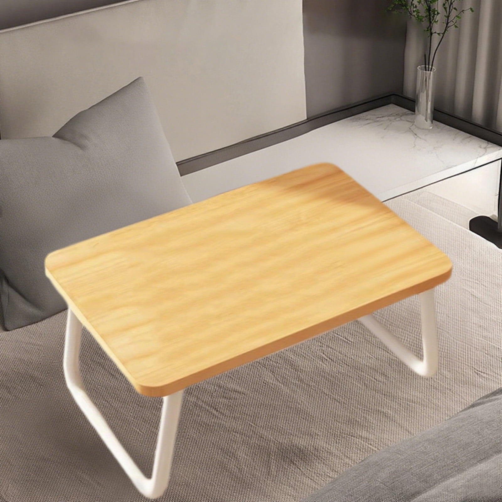 Foldable Laptop Bed Desk | Portable Lap Desk Table for Sofa/Floor/Picnic/Breakfast | Lightweight Wood Mini Stand | Stable Foldable Legs | 19.7x11.8x9.1in | 1 Pack