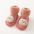 thumbnail image 5 of Otqutp Casual Shoes for Toddler Winter Children Todler Boys and Girls Socks Shoes Flat Bottom Non Slip Plush Warm and Comfortable Cute Bear Shoes, 5 of 8