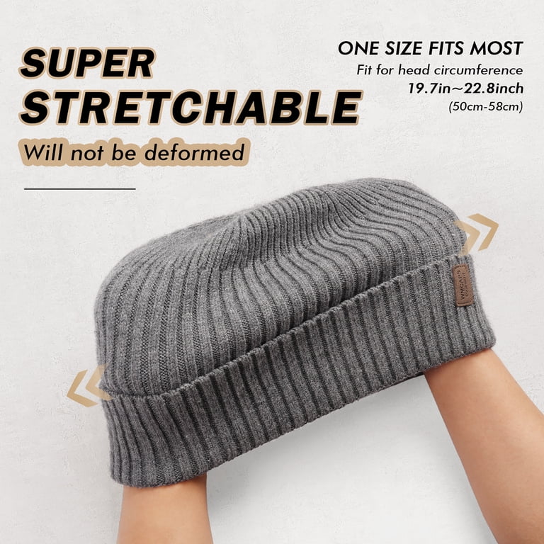 Wmcaps Warm Fleece Lined Beanie Hat, Gray photo 5