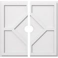 thumbnail image 2 of Ekena Millwork CMP24EY2-03000 24 Po. OD x 3 Po. ID Carré Embry Grade Architectural PVC Médaillon de Plafond Contemporain - 2 Pcs, 2 of 4