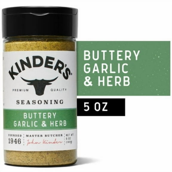 Kinder's Buttery Garlic & Herb Handcrafted Premium Dry Seasoning, 5 oz, Package May Vary