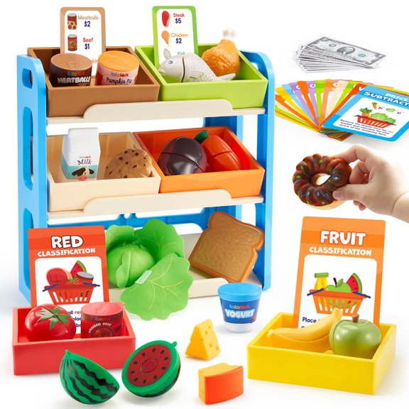 Juego de clasificación de colores Montessori Lalalark Lalalark con estante 3+ Y