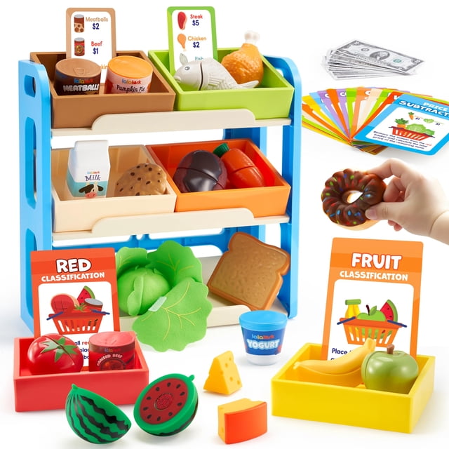 Juego de clasificación de colores Montessori Lalalark Lalalark con estante 3+ Y