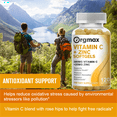 thumbnail image 4 of ORGMAX High absorption Vitamin C + Zinc - Antioxidant Supplements for Immune Support, 120 Capsules (Non-GMO & Gluten-Free Formula), 4 of 6