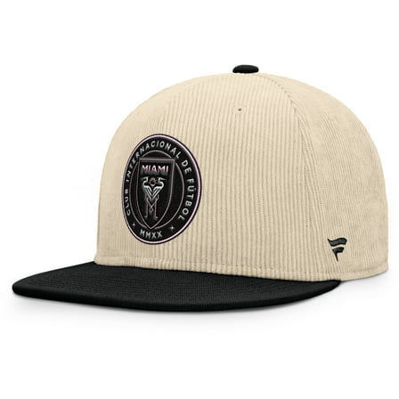 Men's Fanatics Cream Inter Miami CF Tempo Corduroy Snapback Hat