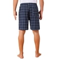 thumbnail image 3 of Pantalones cortos de pijama de cuadros casuales de verano para hombres con cintura elástica 32 Azul oscuro, 3 of 6