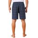 thumbnail image 3 of Pantalones cortos de pijama de cuadros casuales de verano para hombres con cintura elástica 32 Azul oscuro, 3 of 6
